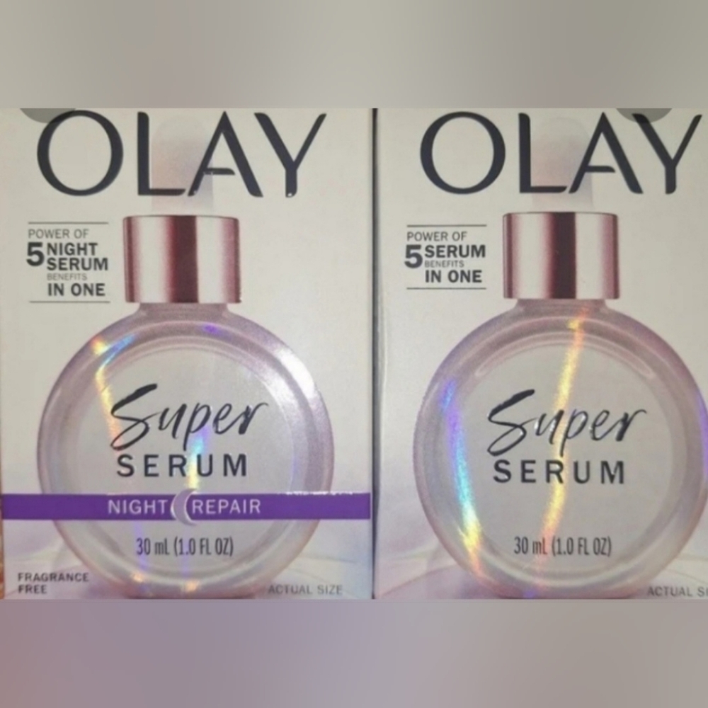 NWT OLAY Super Serum 5 in 1 Night And Day Repair FULL SET 9 OZ (ech)